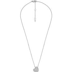 Gris Colliers Fossil Stone Set Heart Necklace -