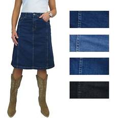 Paulo Due Women's Stretch Denim Skirt - Knee Length