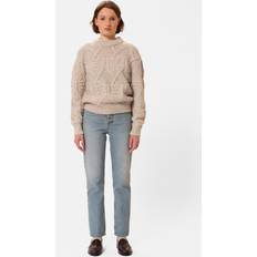 Nudie Jeans Pullover Nudie Jeans Elsa Cable Knit Oat - Beige