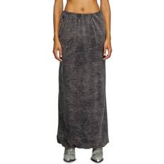 Diesel Women Skirts Diesel Long Skirt With Denim Effect - Black