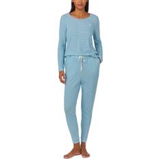 Polo Ralph Lauren Sleepwear Polo Ralph Lauren Long Sleeve Scoop Neck Pajama Set - Blue Stripe