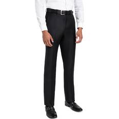 Clothing Santorelli Loro Piana Wool Regular Fit Dress Pants - Black