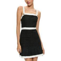 Clothing Clarine Square Neck Dress - Black/Off White