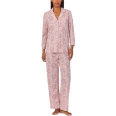 Polo Ralph Lauren Sleepwear Polo Ralph Lauren 3/4 Sleeved Notch Collar Top and Long Pants Pajama Set - Pink