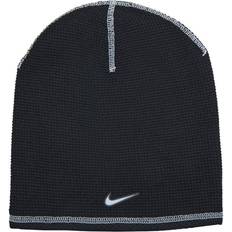 Womens nike clothing Nike Waffle Knit Dri Fit Reflective Swoosh Training Beanie Hat - Black/Grey