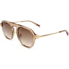 Trussardi STR402F 07GQ Transparent Grey Tea Sunglasses