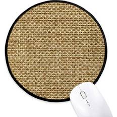 Mouse Pads DIYthinker Tawny Burlap Linen Knit Mouse Pad