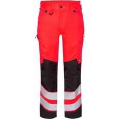 Engel Safety Arbetsbyxa High-Vis Klass 2 - Röd/Svart