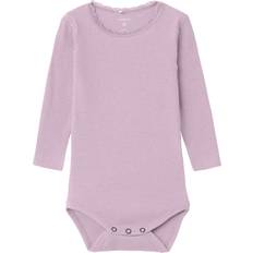 Name It Body Langarm Spitze Rippqualitét Noos - Rosa