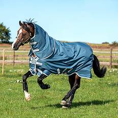 Horseware Amigo AmEco 12 Plus Turnout Rug With Detachable Neck - Teal/Grey