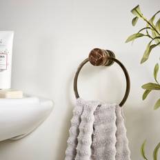 Dorma Dorma Purity Marble Towel Ring Brass