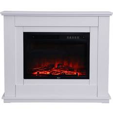Living and Home Matt White Electric Fireplace 82.5 x 27.9 x 100cm