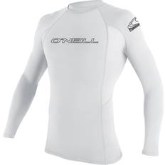 White Water Sport Clothes O'Neill Basic Skins Long-Sleeve Rashguard Men's White