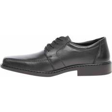 Rieker Oxford Rieker Square Toe Leather Shoes - Black