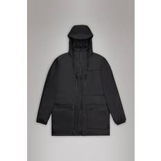 Unisex Giubbotti Impermeabili Rains Cargo Long Jacket - Black