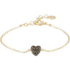 Snö of Sweden Armband Snö of Sweden Stina Heart Chain Bracelet - Gold/Black