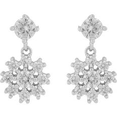 Snö of Sweden Trinnie Small Pendant Earring - Silver/Clear