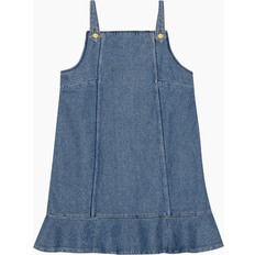 Ganni Blue Paneled Denim Minidress - Blue