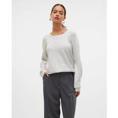 Dame - Sølv Bluser Vero Moda Vmdoffyshine Trøje med Rund Hals - Hvid