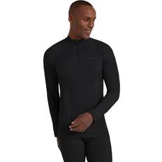 Wolle Hemden Falke Sport Long Sleeve Wool Tech Half Zip Shirt - Black