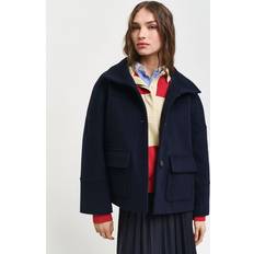 Gant Uld Overtøj Gant Cropped Wool Jacket - Navy
