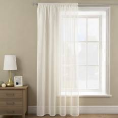 Dunelm Sheer Elegance Slot Top Voile Panel Ivory 150x182cm