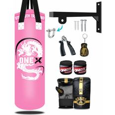 Punching Bags ONEX (Pink Set) Punch Bag Set Junior Boxing Training 3ft Unfilled