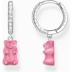 Thomas Sabo Rosa Örhängen Thomas Sabo Haribo Mini Singelcreol Gummibjörn Glittrande Stenar - Silver