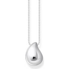 Nickel Free Necklaces Thomas Sabo Sterling Silver Organic Drop Pendant Necklace - Silver