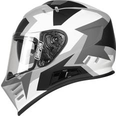 Simpson Venom Graphic Motorcycle Helmet (57-58cm) Have Blue Grey Charcoal, Black/grey/white