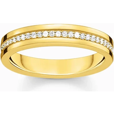 Thomas Sabo Gula Ringar Thomas Sabo Bandring Med Vita Stenar - Guldpläterad