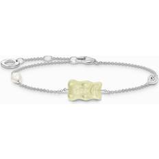 Weißgold Armbänder Thomas Sabo Armband Mit Weißem Goldbären - Silber