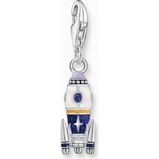 Glas Schmuck Thomas Sabo Cold Enamel Rocket Charm - Silver