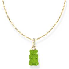 Thomas Sabo Haribo Goldbear Pendant Necklace Green - Yellow Gold