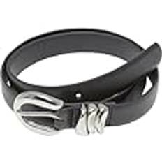 Silver - Unisex Skärp Urban Classics Chunky Multiple Loop Syntetiskt Läderbälte - Svart/Silver