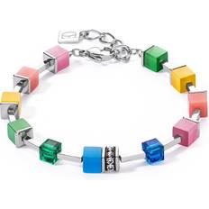 Coeur de Lion Silver Smycken Coeur de Lion GeoCube Iconic Pure Rainbow Bracelet - Silver