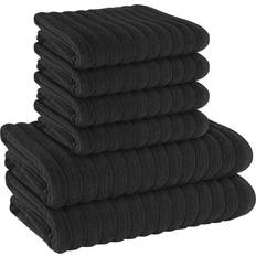 Olivia Rocco Hydro Cotton Ribbed Towels Set of 6 Bath Towel