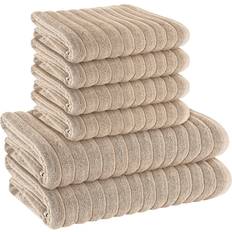 Olivia Rocco Hydro Cotton Ribbed Towels Set of 6 Bath Towel