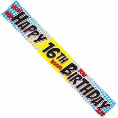 Text & Letters Garlands Printed 16th Birthday Banner