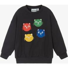 Mini Rodini Black Organic Cotton Cat Sweatshirt - Black