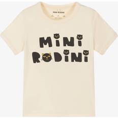 Katter T-shirts Barnkläder Mini Rodini Organic Cotton Cats T-Shirt - Ivory