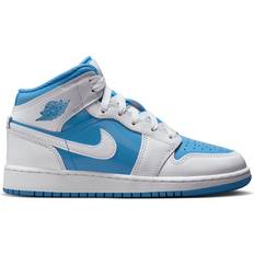 Jordan Basketball Shoes Children's Shoes Jordan 1 Mid Shoes - White/Blue