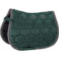 Green Saddle Pads Eskadron Glossy Wave Contrast Saddle Pad - Racing Green