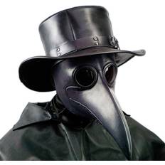 Plague Doctor Mask Black Bird Beak Costume