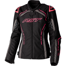 Motorcycle Jackets Rst s1 ce ladies textile motorcycle waterproof jacket black neon pink 3056 Woman