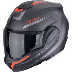 Scorpion EXO Tech Evo Carbon Cosy Helmet, black-red, for Men