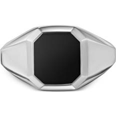 David Yurman Streamline Signet Ring - Black Onyx/Sterling Silver