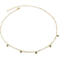 Onyx - Women Necklaces Monica Vinader Onyx Mini Gem Choker Necklace - Gold Vermeil