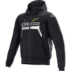 Alpinestars chrome ignition motorcycle protective hoodie black fluo yellow