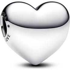 Argento Ciondoli e Pendenti Pandora Be Love Engravable Large Heart Charm - Silver